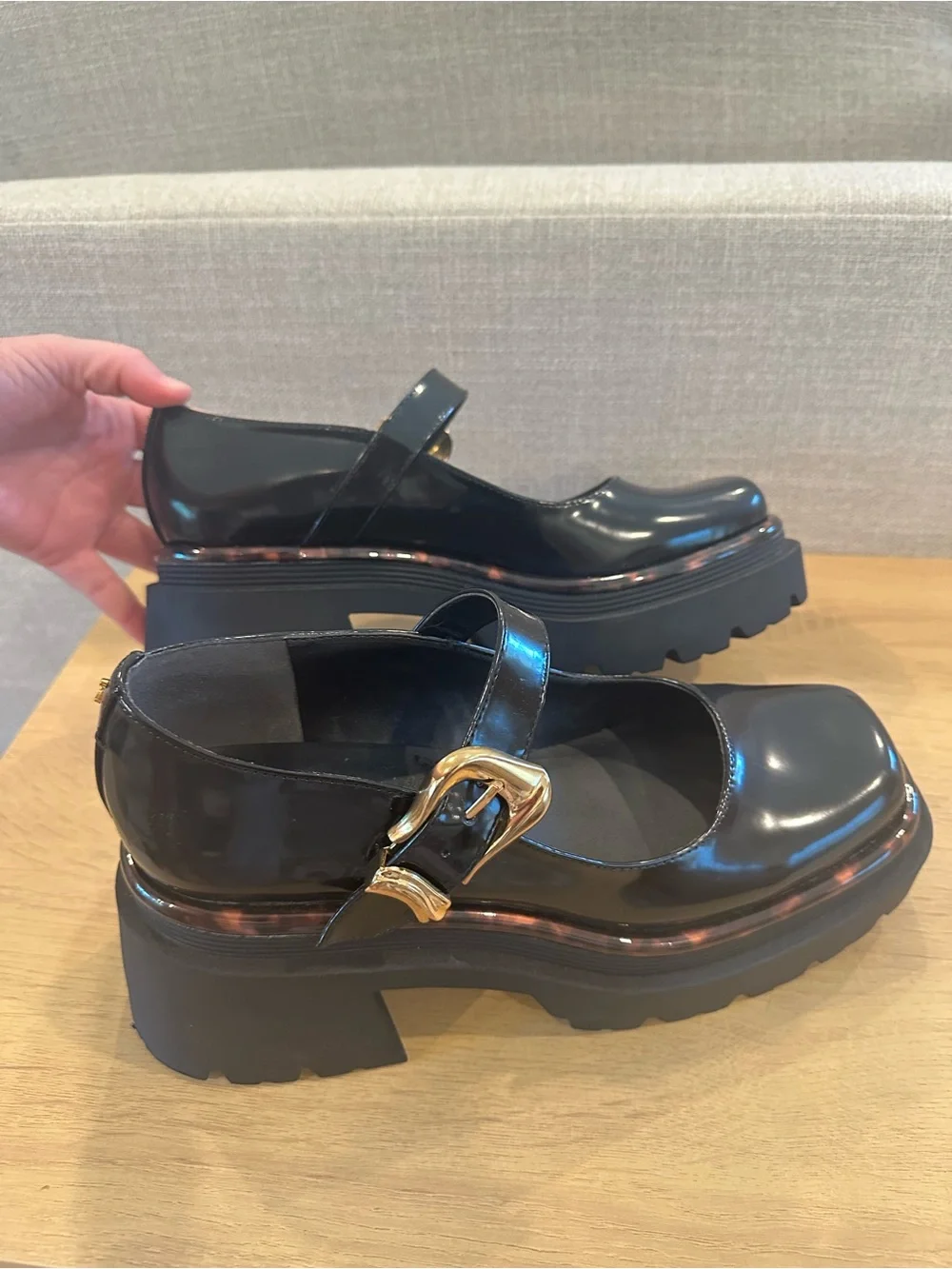 Circus NY Nellie Mary Jane Loafers - Black Patent